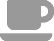 coffee cup icon grey
